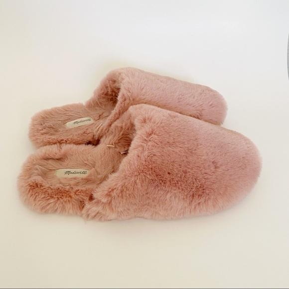 MADEWELL Pink Wallis Faux Fur Slipper SZ 10 - Picture 5 of 9